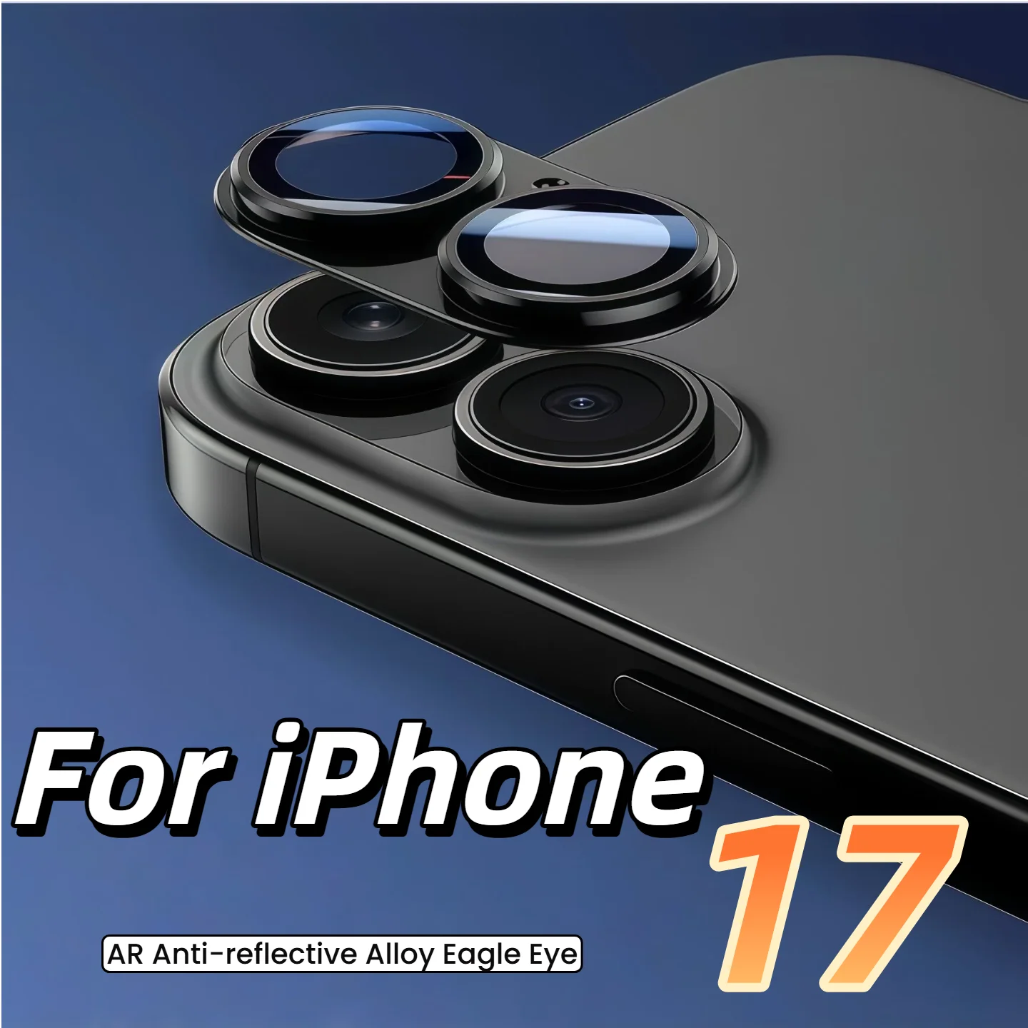 Aluminiumlegierung Kameraobjektivschutz für iPhone 17 mit integrierter Panzerglasfolie – Kratzfester Rückkameraschutz Image