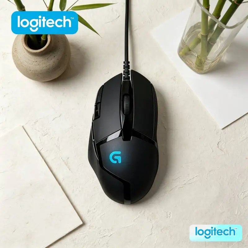 Logitech G402 Gaming-Maus 4 DPI-Modi 32-Bit-Prozessor 500 IPS Rutschfestes Ergonomisches Design für Gamer Image