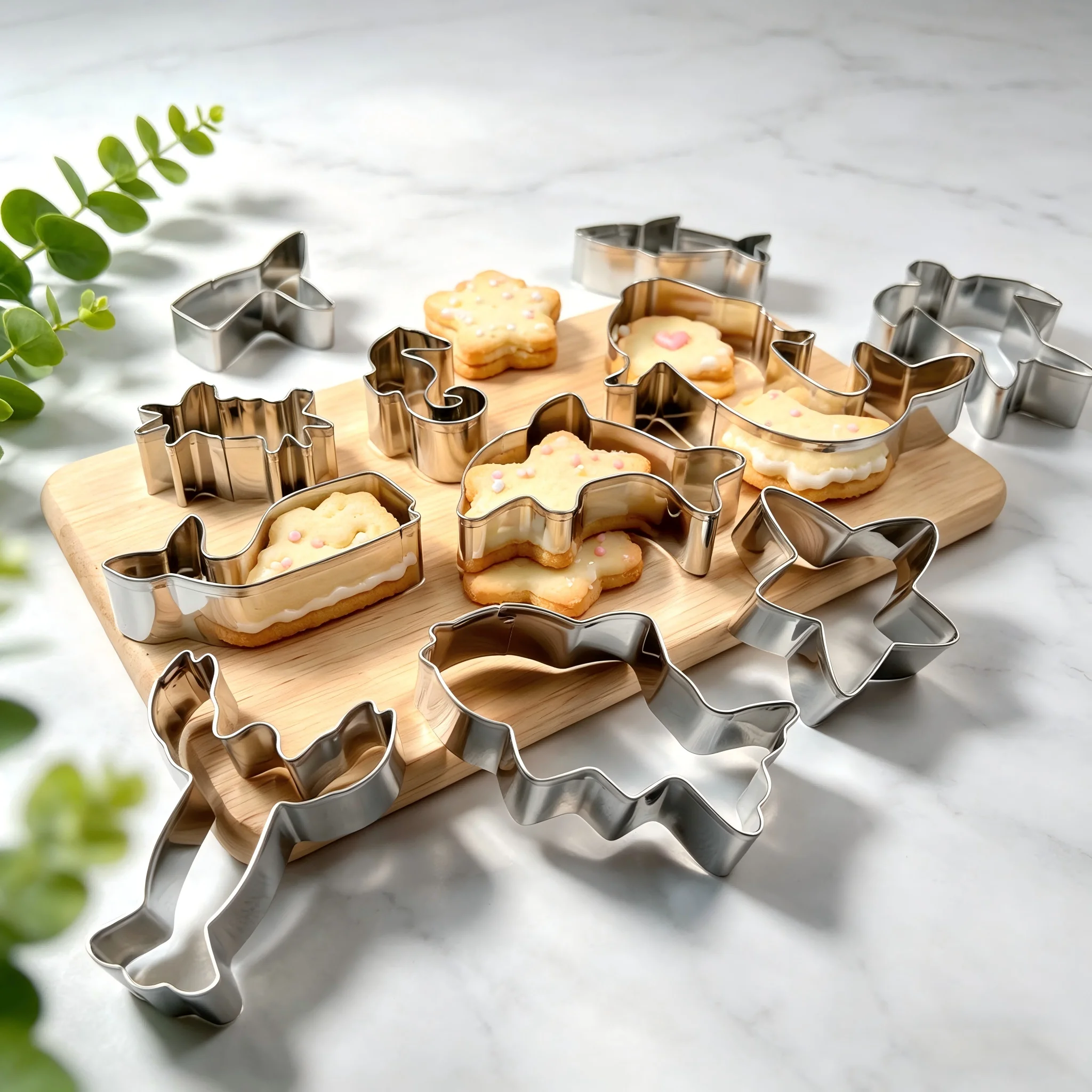 Ausstechformen-Set, 12-teilig, Meeresbewohner, Meerjungfrau, Lebensmittelqualität, Edelstahlformen für Kinder, DIY, Kekse, Fondant, Backen Image