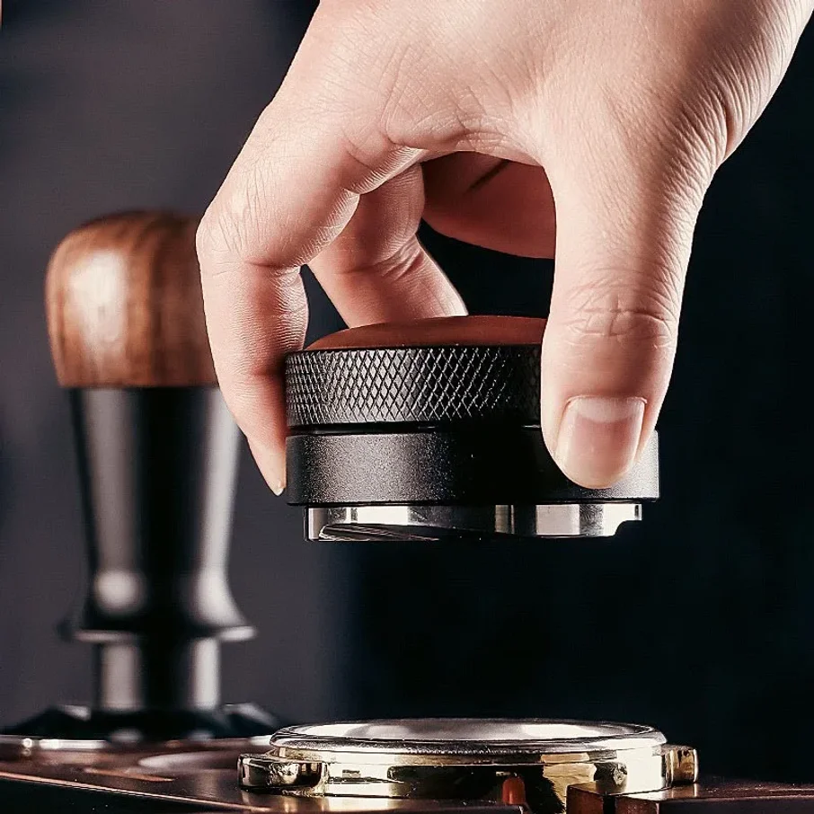 51/53/58mm Kaffee-Verteiler mit Walnussholz-Abdeckung Espresso-Verteiler Kaffee-Nivellierer Kaffee-Verteilungswerkzeug Barista-Zubehör Image
