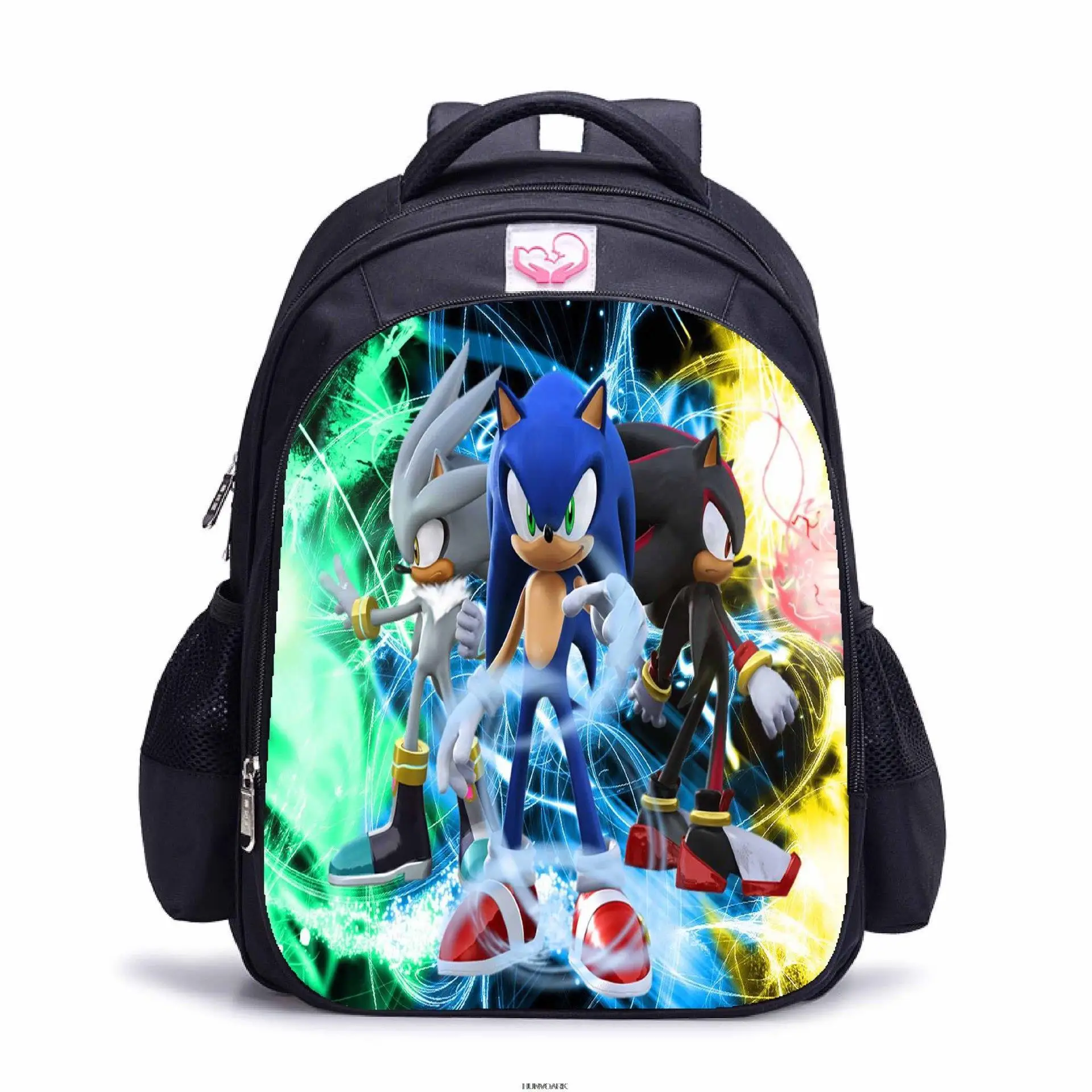 Sac d'école SONIC de 16 pouces pour filles et garçons, sac à dos orthopédique à motifs, sacs d'école pour enfants, Mochilas pour élèves de la 1ère à la 6ème année