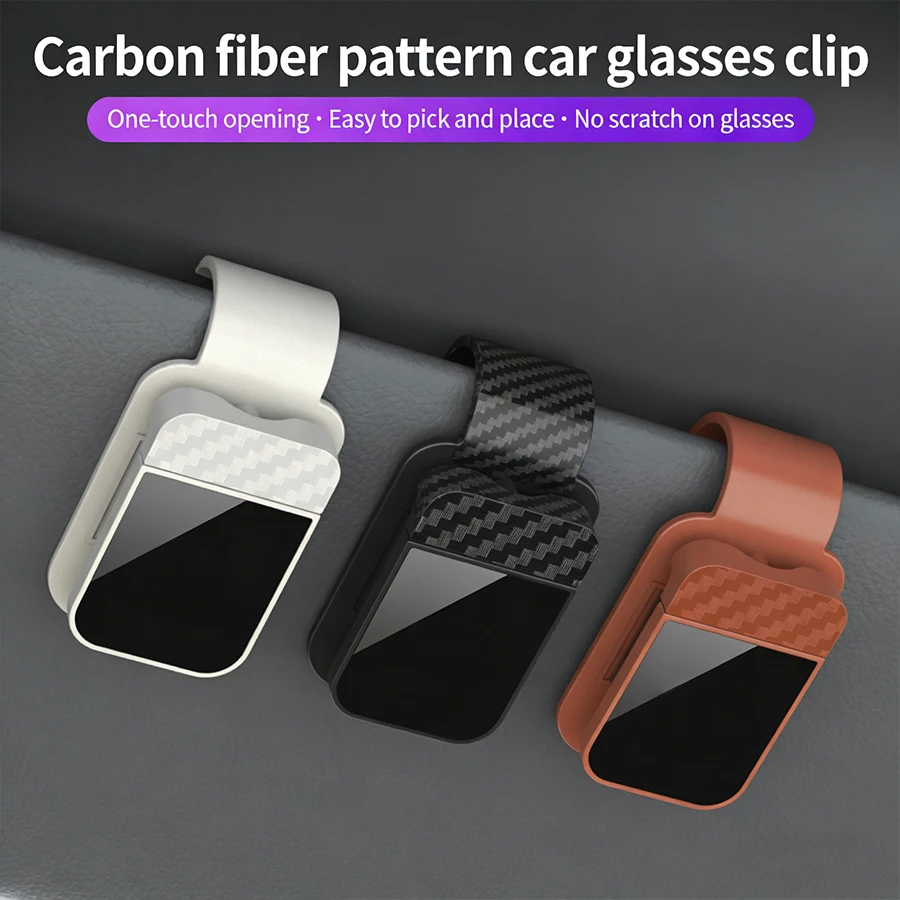 Auto-Brillenhalter, multifunktionaler Clip-Halter für Sonnenbrillen, Sonnenbrillenaufbewahrung für die Sonnenblende Image