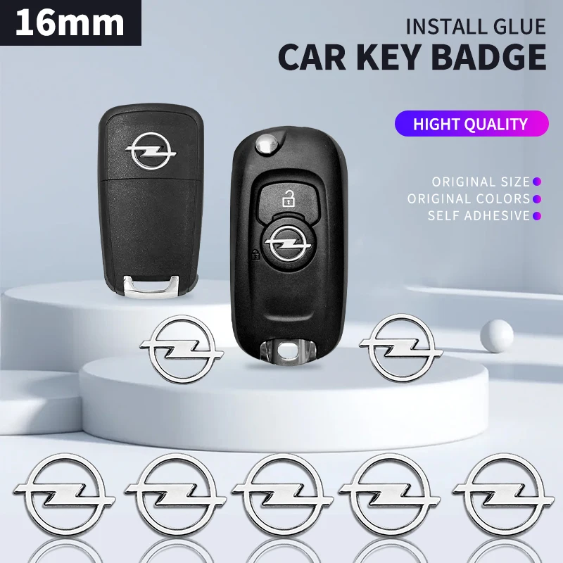 16mm ABS Emblem Symbol Logo Aufkleber Autoschlüssel-Fernbedienungsgehäuse für Opel Insignia Astra J F Antara Meriva Zafira H G Corsa Vectra Image