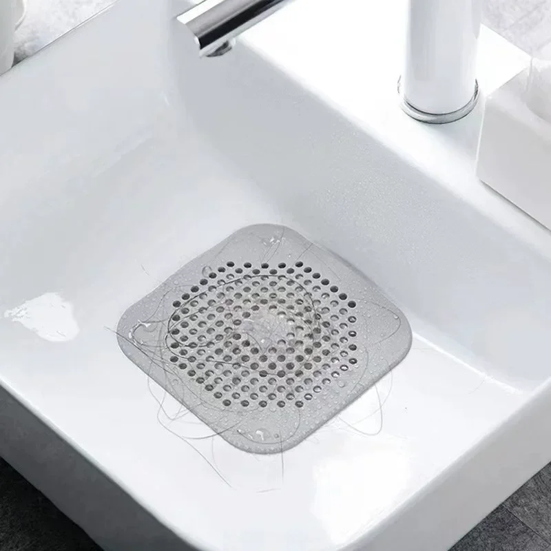Abflussabdeckung mit Haarfänger für Dusche, Silikon-Stopfen für Badezimmer, Küchenspüle und Badewanne