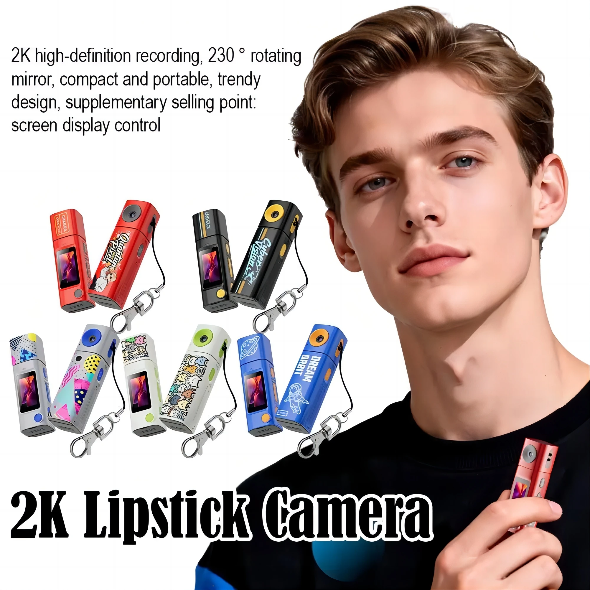 G10 Mini-Kamera der Lippenstift-Serie 2K HD Tragbarer Sport-Camcorder für Studenten Outdoor-Fotografie Video Lange Akkulaufzeit 2026 Image