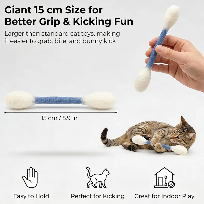 1/6 Stück Interaktiver Katzenspielstab mit Katzenminze, Geeignet für Indoor-Spiele, Langlebiges Zahnungsspielzeug, Interaktives Katzenspiel, Geschenk für Katzenspiel-Enthusiasten Image