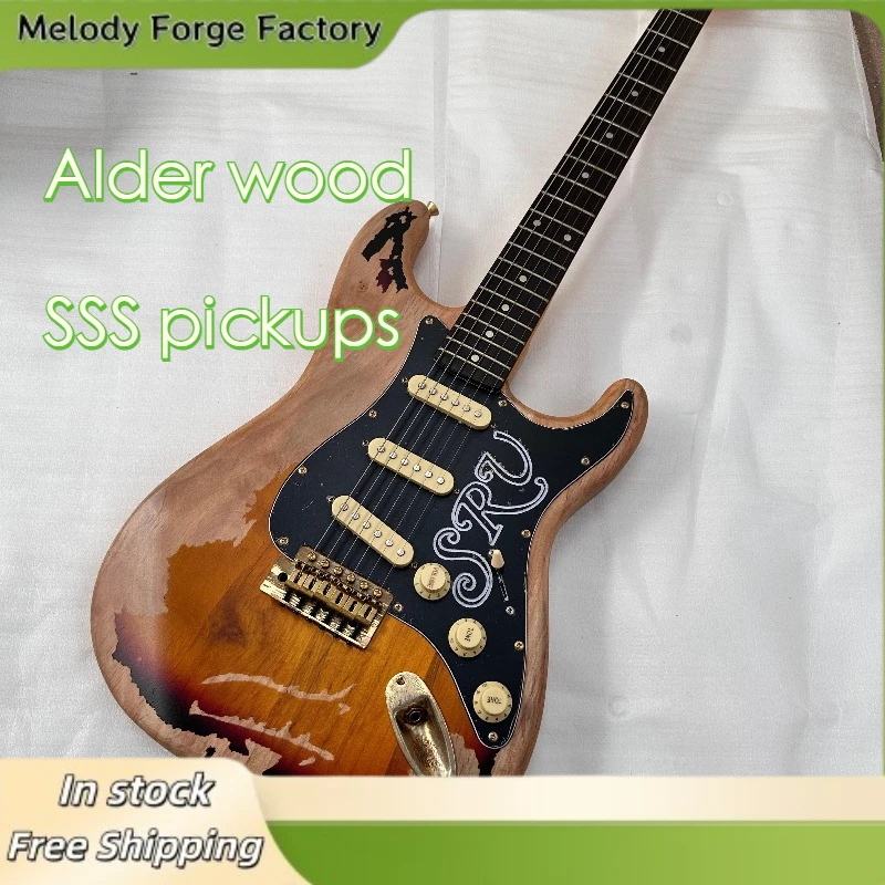 Gitarre in 21 Farbtönen SRV Elektrische Gitarre STSS Palisander-Griffbrett Erlen-Korpus SSS-Tonabnehmer Image