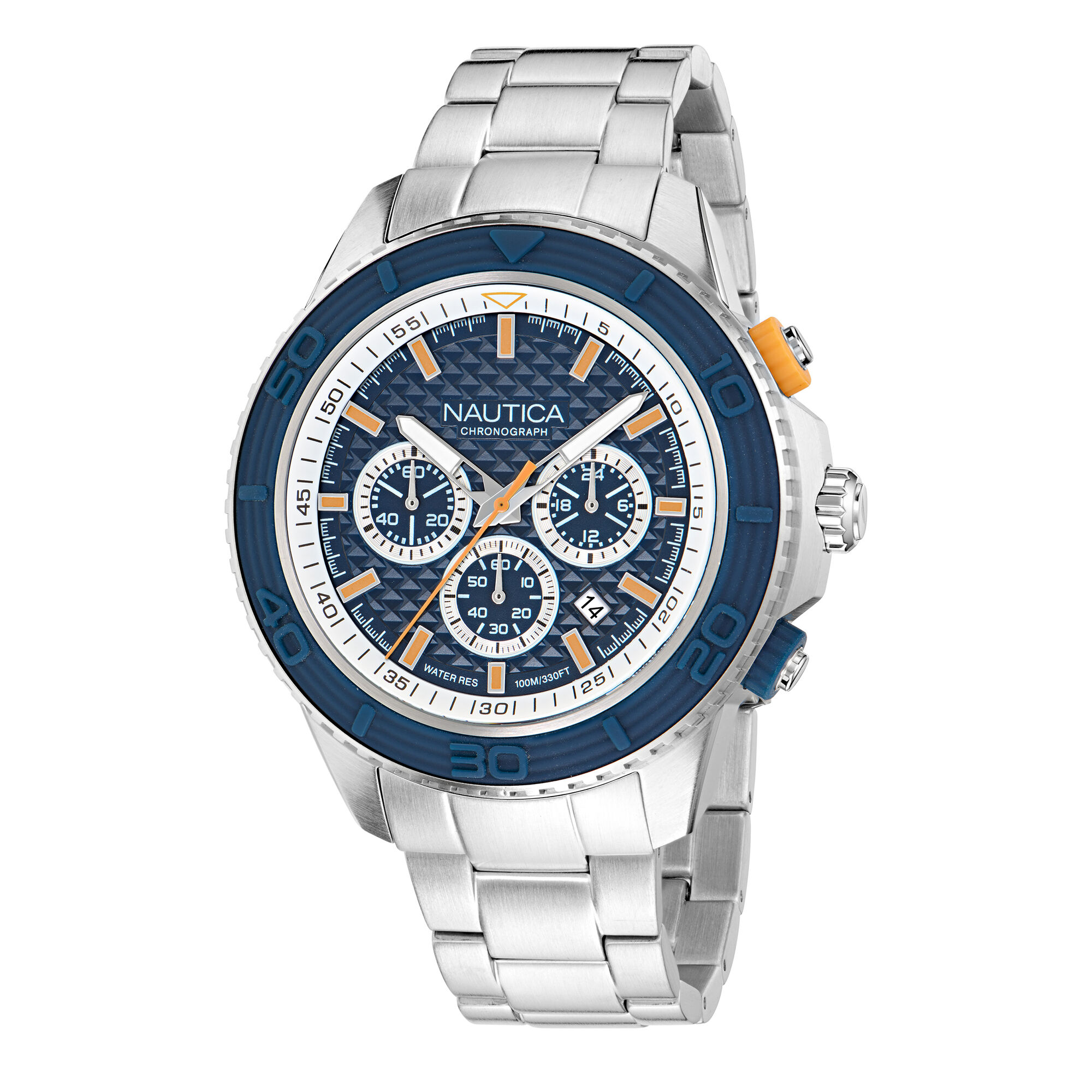 Nautica One Recycled Stainless Steel Chronograph Watch