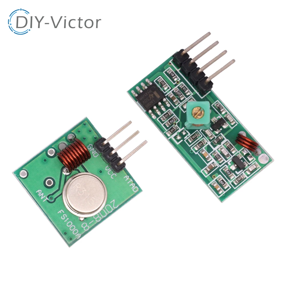 Smart Electronics 433 MHz RF-Sender- und Empfängermodul-Link-Kit für Arduino/ARM/MCU WL DIY 315 MHz/433 MHz Wireless Image