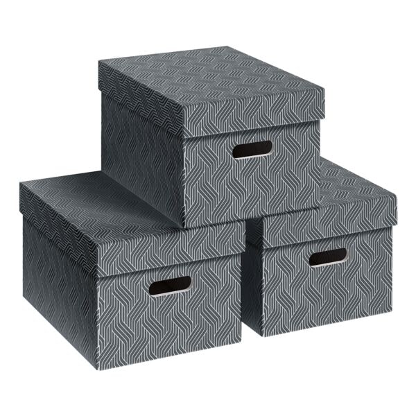 Leitz Aufbewahrungsbox »Medium 6141« 3 Stück 15 L grau, 26.5x20.5x36.5 cm