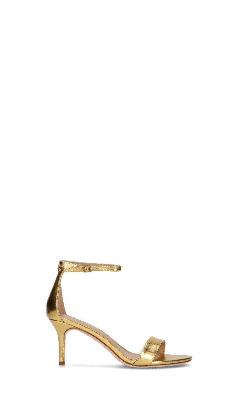RALPH LAUREN Sandalo donna oro in pelle