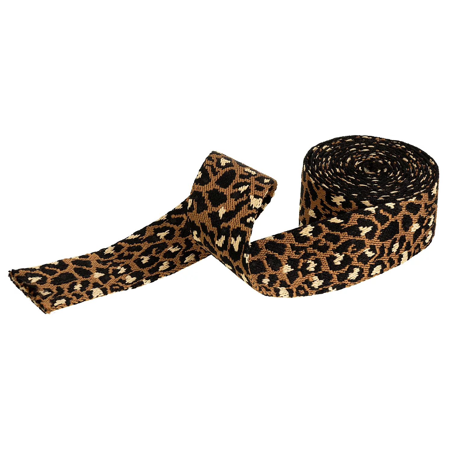 buttinette Taschengurtband Leopard Print, Breite: 3,8 cm, Länge: 2 m