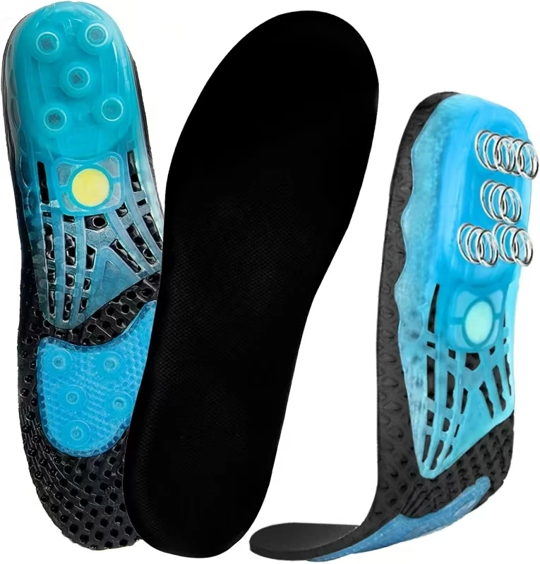 Sport-Silikon-Gel-Einlegesohlen mit Feder, Stoßdämpfung, Dämpfung, Sport-Einlegesohle, orthopädischer Einsatz, Plantarfasziitis, Fußpflege Image