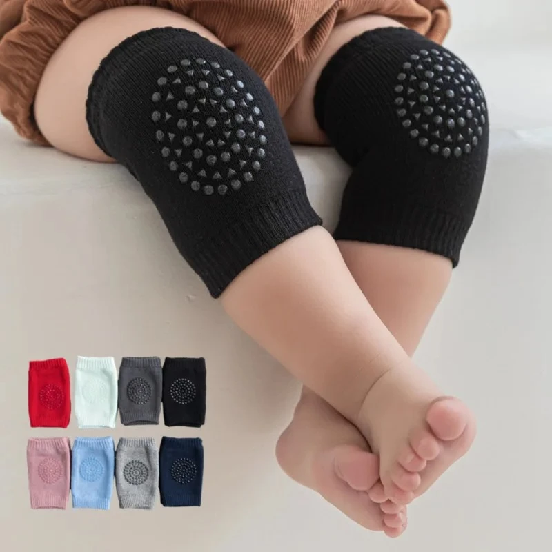 Rutschfeste Krabbel-Ellbogenschoner für Kinder, Kleinkinder und Babys, Lächelnde Knieschoner, Sicherheits-Knieschützer, Beinwärmer für Mädchen und Jungen Image