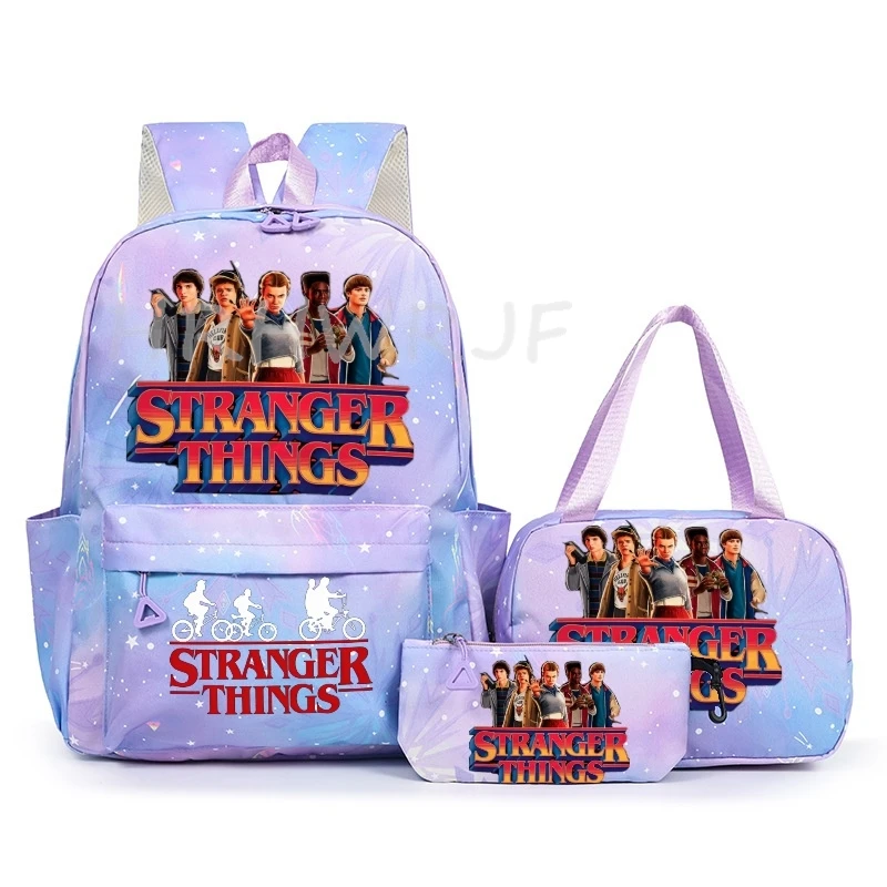 Sac à dos Stranger Things 5 Gradient Ramp Rumi, sac d'école imprimé pour garçons et filles, sac d'école léger pour ordinateur portable, sac à dos pour étudiants et adolescentes