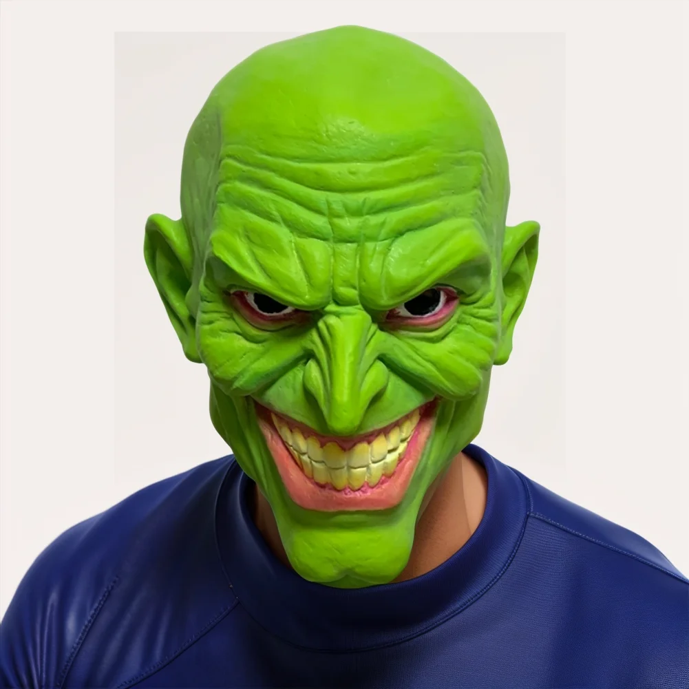 Herren Jim Carrey Die Maske Cosplay Kostüm Maske Latex Masque Cosplay Zubehör Halloween Deluxe Maskerade Kostüm Requisiten Image