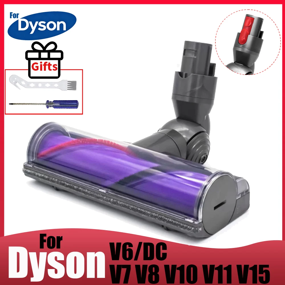 Für Dyson V6/DC V7 V8 V10 V11 V15, Direktantrieb-Staubsaugerbürste, Teppich- und Hartbodenaufsatz, Vergleichbar mit Originalqualität Image