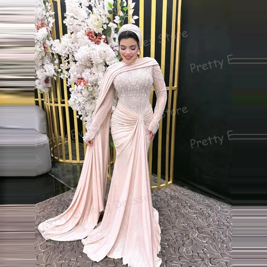 Einfache rosa Abendkleider für Damen mit Applikationen, Meerjungfrau-Abschlussballkleider, sexy One-Shoulder-Kleider, modisch, maßgeschneidert, formelle Vestidos De Novia