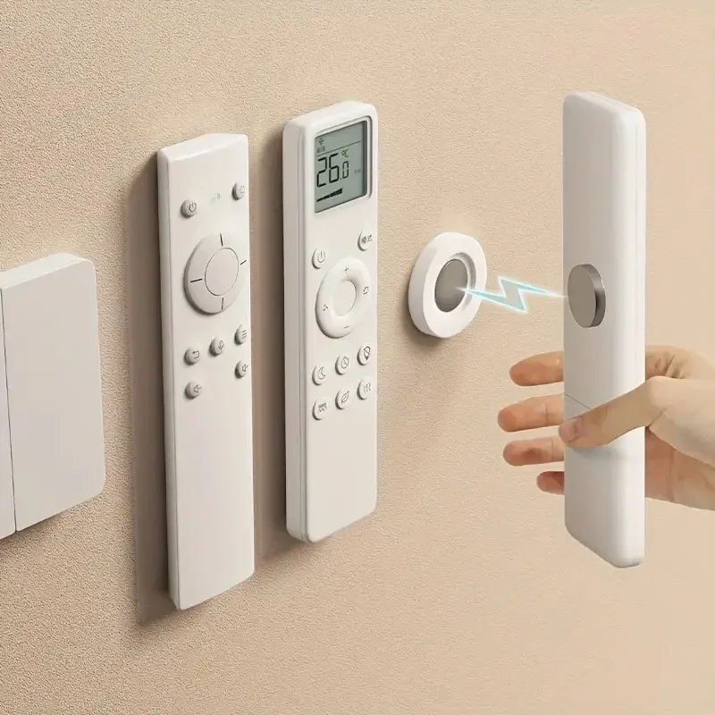 3-teiliger magnetischer Fernbedienungshalter ohne Bohren, Wandhalterung, Anti-Verlust-Aufbewahrungsregal für TV, Klimaanlage, DVD, Ventilator, universelles platzsparendes Regal