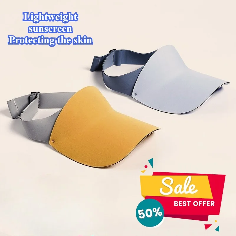 Mädchen UPF 50+ Nahtloser Eisseide Sonnenschutz-Visor Hut Faltbar Leichtgewichtig Breite Krempe UV-Schutz Kappe Sommer Sport Hut Anti-UV Strandhut Image