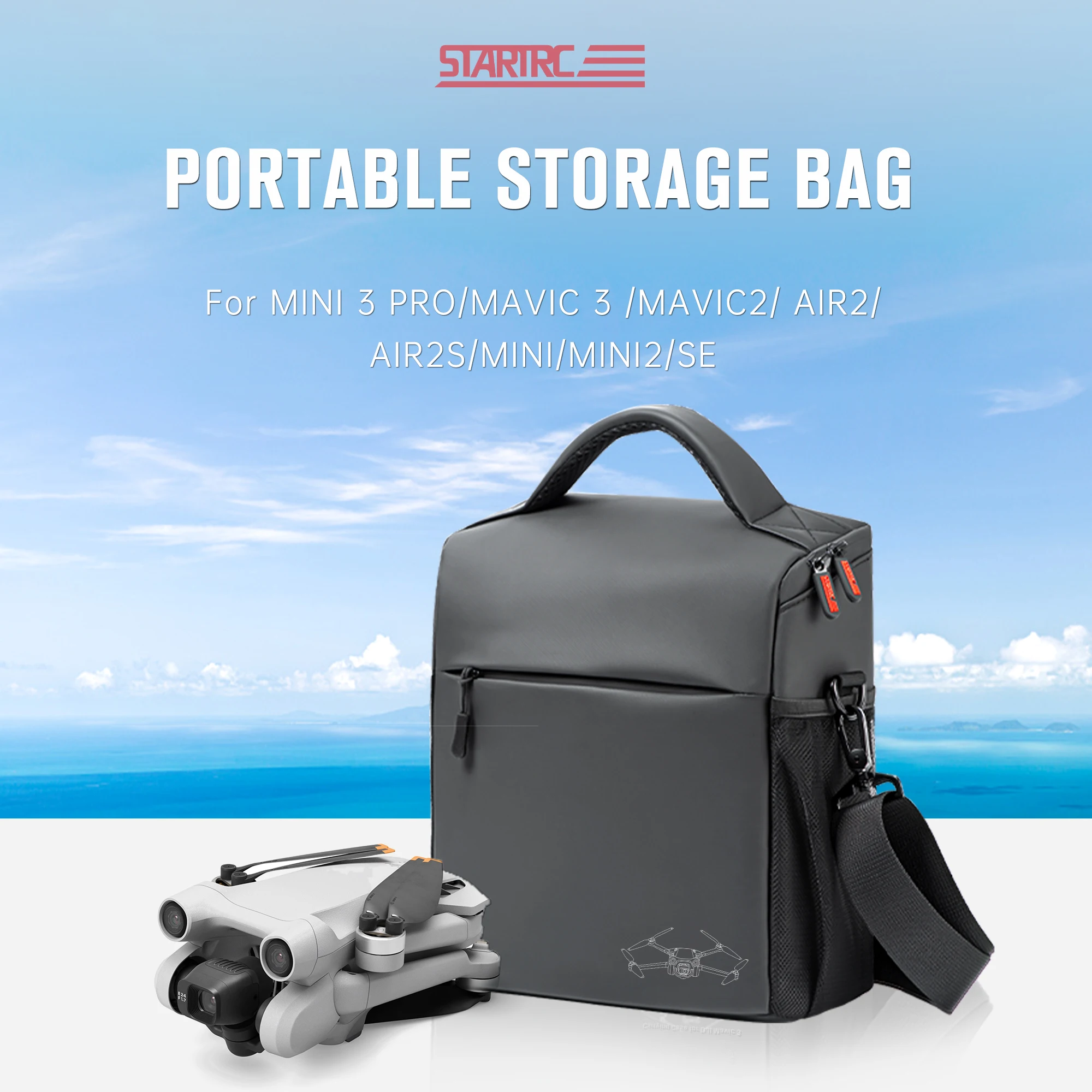 Schultertasche Handtasche Rucksack für DJI Mini 4 3Pro/Air2/2S/Air 3/3S Tragbare Aufbewahrungstasche für DJI Mini 5 Pro/Flip/Neo/Neo 2 Image