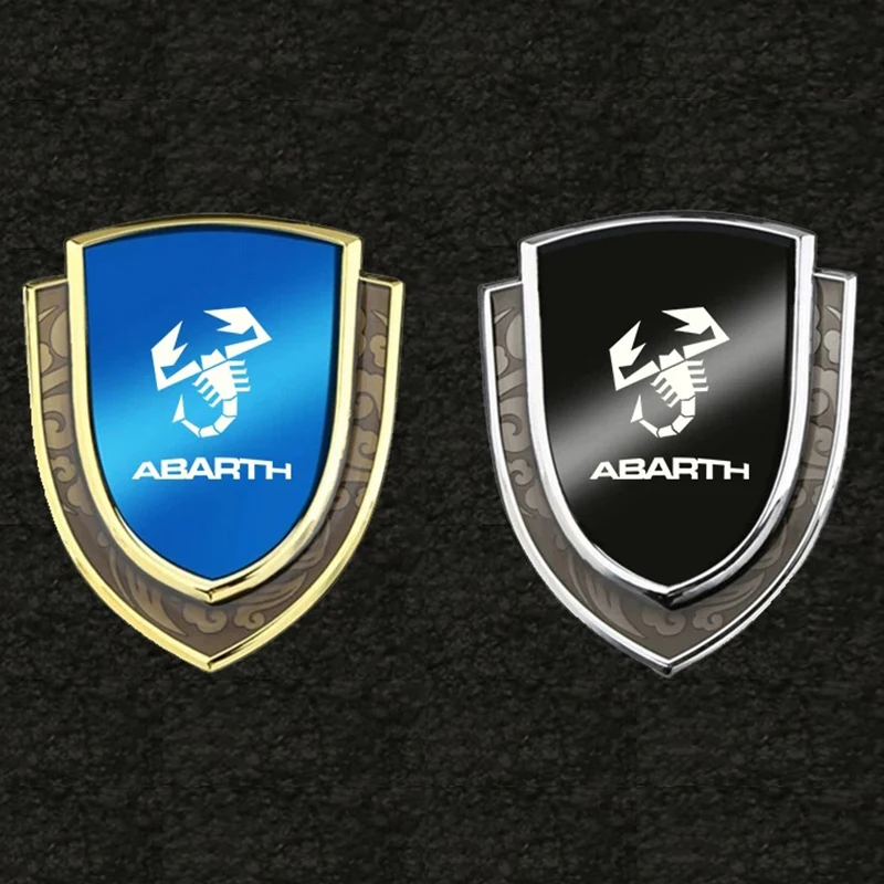 Autocollant emblème Abarth pour Fiat 500, badge scorpion en métal 3D, compatible avec Fiat 500 Abarth 595 695, accessoires extérieurs auto