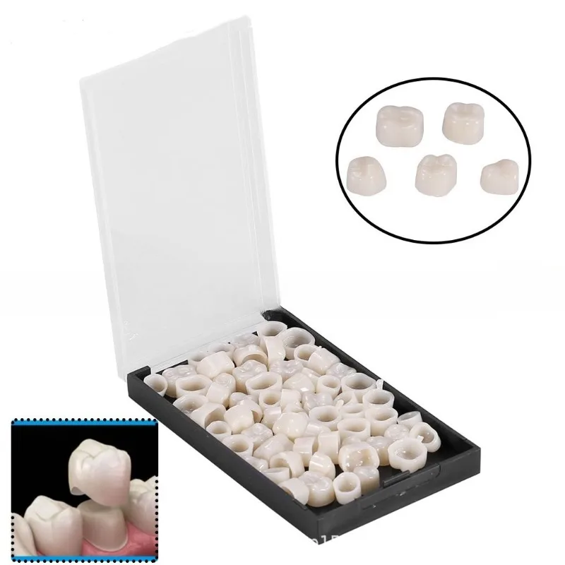 Tragbare temporäre Zahnkronen, künstliche Zähne, Porzellan-Veneers für die tägliche Mundpflege, zufällige Verpackung C854 Image