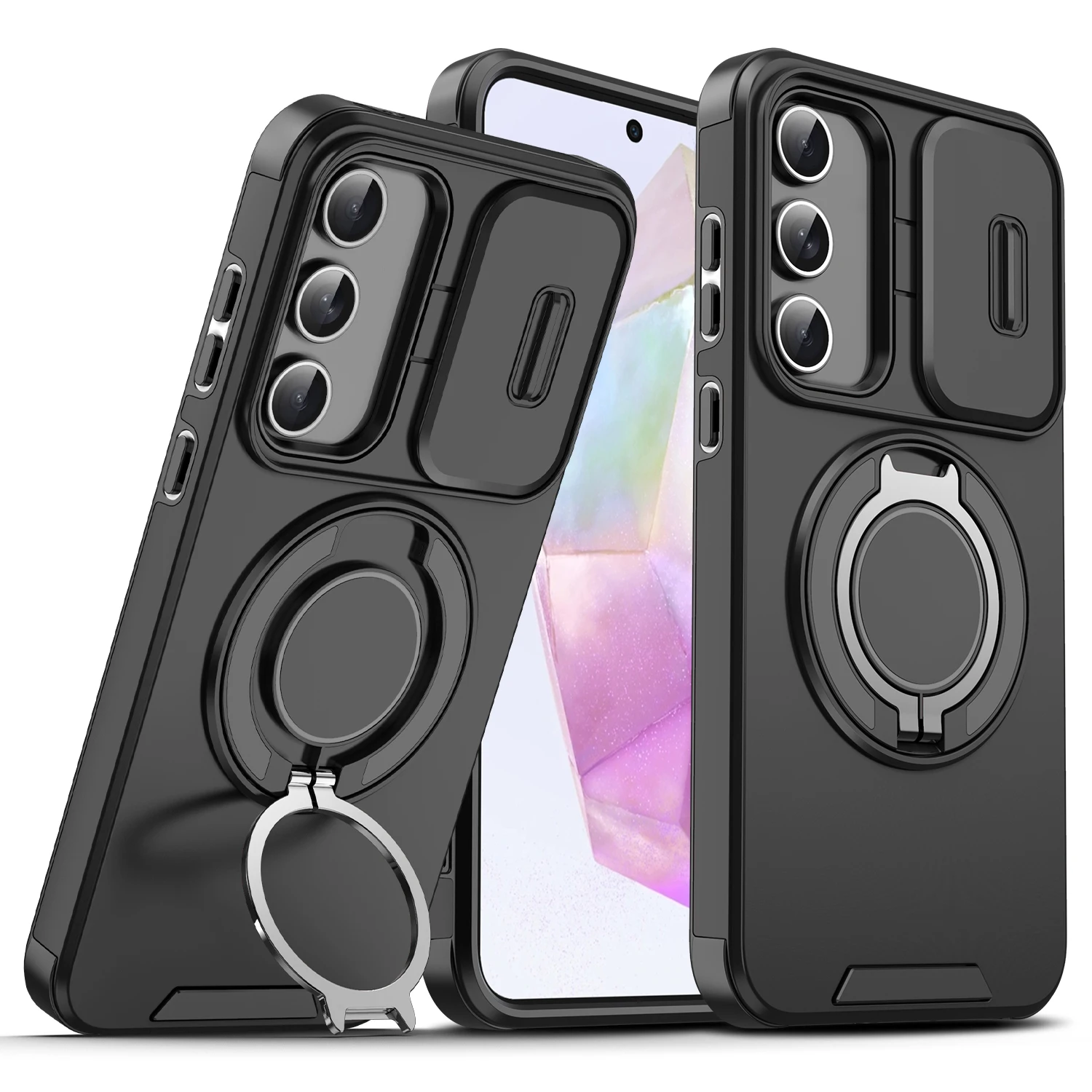 Für Xiaomi Poco M8s Hülle Poco M8s 5G Cover Poco M8s Magnetring-Panzerhülle mit Kameraschutz Magsafe Wireless Charge Cover Image