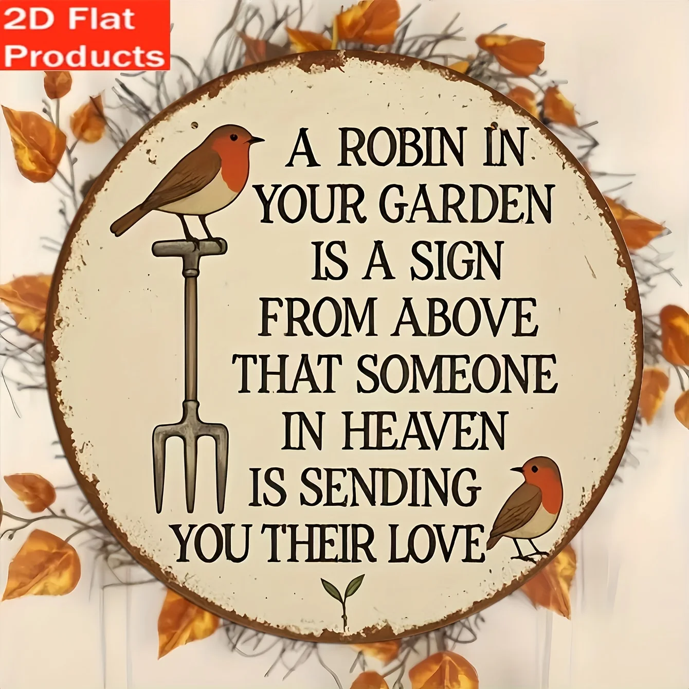 2D Flat, 2D Flat - 2D Flat Decorative Sign & Plaque - 1pc Vintage Wooden Decorative Sign ——