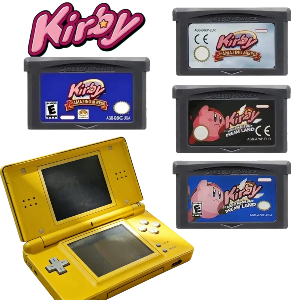 Kirby 32-Bit Game Card GBA Game Video Game Cartridge Console Card Emerald Amazing Mirror Dream Land Classic Game Collection