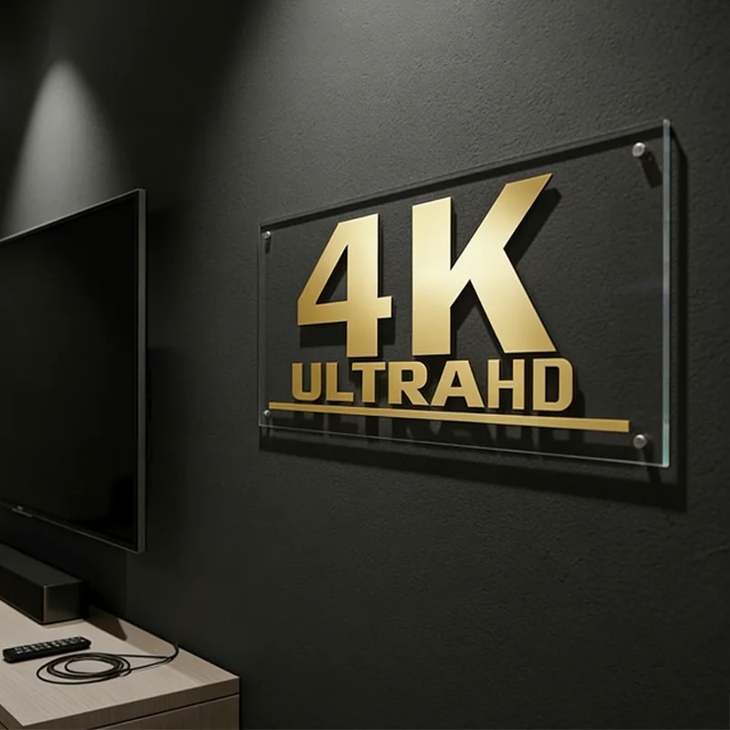 Enseigne de cinéma Dolby Atmos avec plexiglas transparent et noir, design 3D haut de gamme, décoration murale idéale pour home cinéma et salle de cinéma