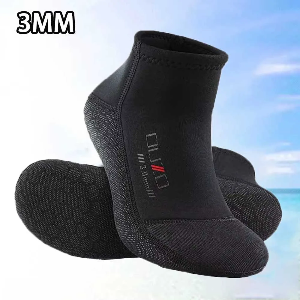 3mm Neopren-Tauchsocken Rutschfeste Strand-Wärme-Schuhe Kurze Taucherstiefel Surf-Schuhe Wasserfeste Sandbeständige Warme Kurze Tauchsocken