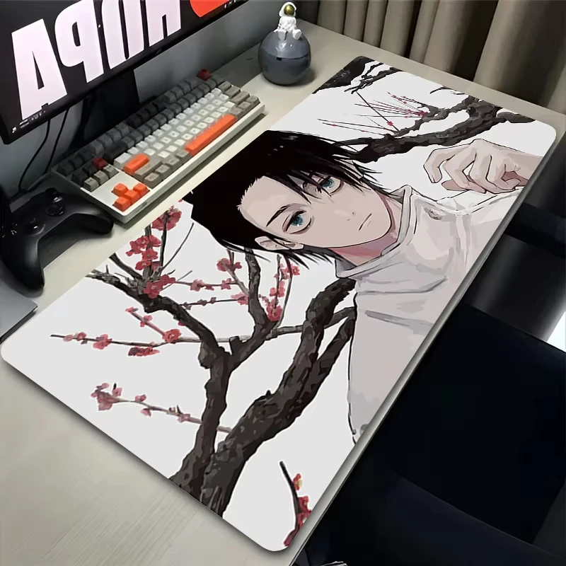 XXL Gaming-Mauspad Lila Anime-Junge, Rutschfester Gummirand, Große Tastaturunterlage für PC-Gamer Laptop, Esports Schreibtischunterlage Image