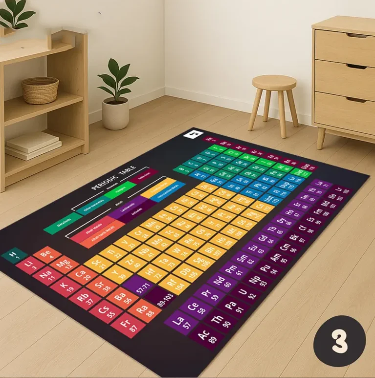 Periodic Table Carpet Anti Slip Carpet Living Room Bedroom Carpet Living Room Bedroom Kitchen Dining Room Floor Mat Home Decor