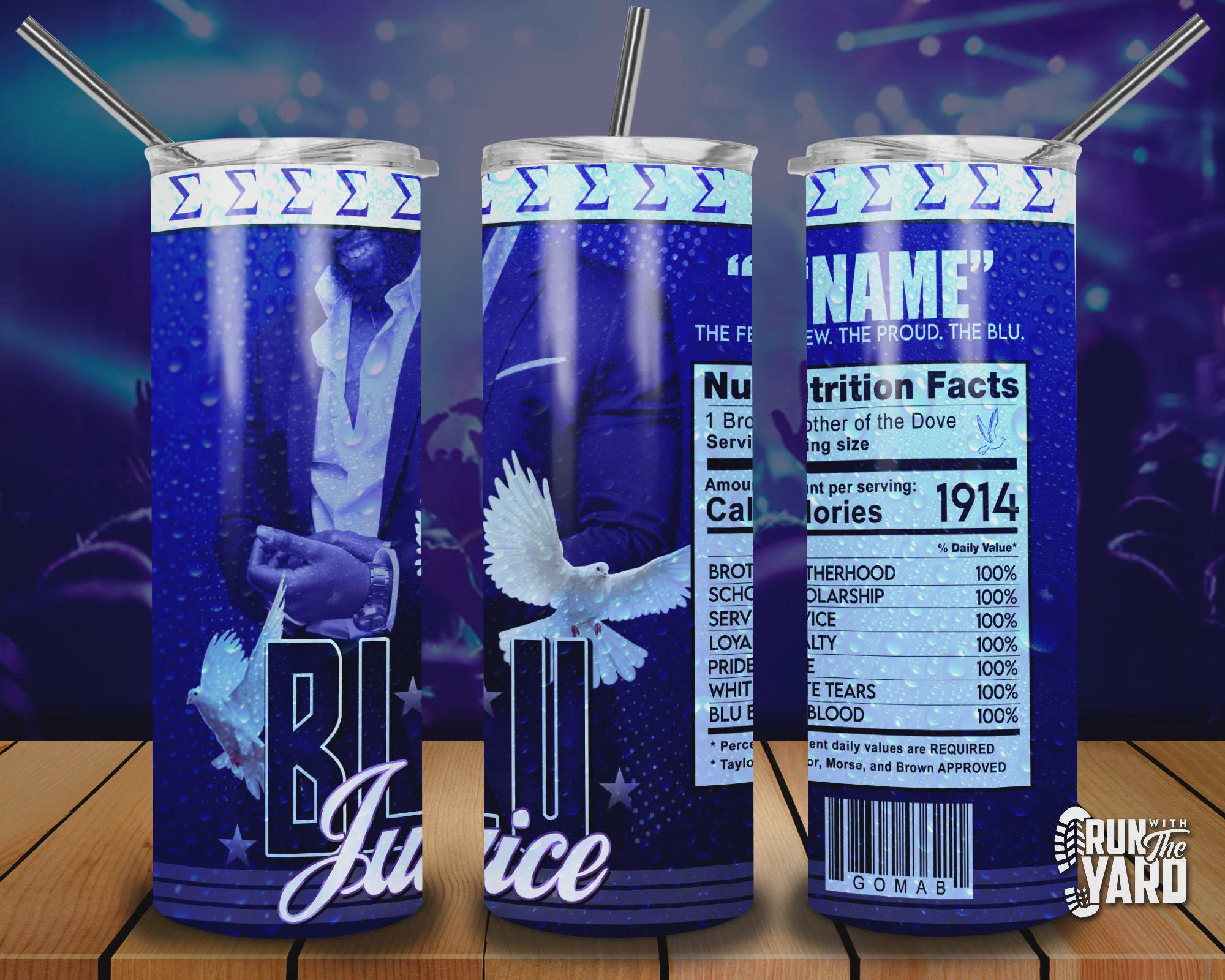 Bicchiere termico, Bicchiere termico Blu Juice, Bicchiere termico Phi Beta Sigma, Bicchiere termico Sigma, Bicchiere termico GOMAB
