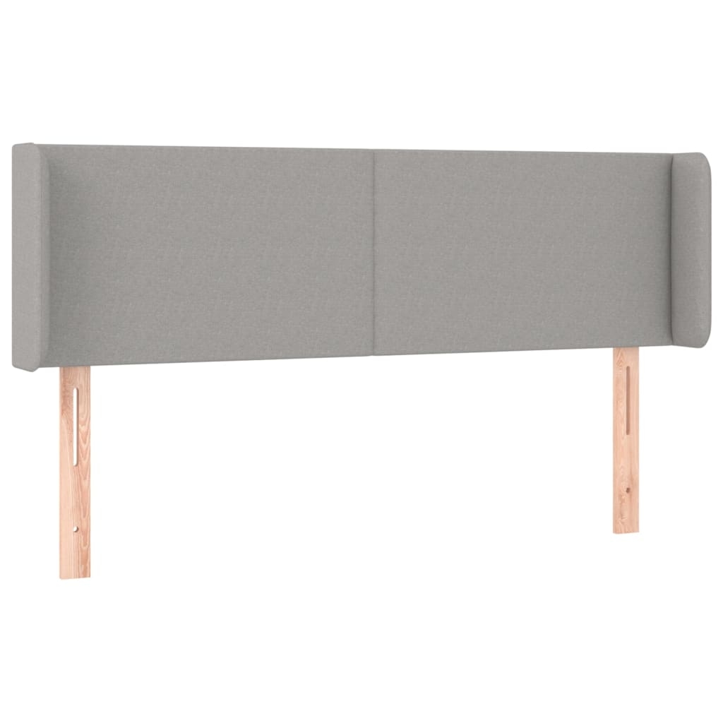 Décoshop26 - Kopfteil Schlafzimmeraccessoire LED-Beleuchtung 147 x 16 x 78/88 cm hellgrauer Stoff TDL0201380 Image
