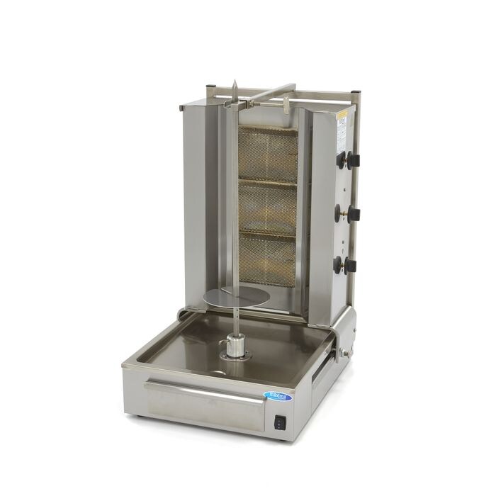 Maxima - 9370210 Gas-Kebabgrill mit 3 Brennern, Fleischkapazität 40 kg, verstellbarer Spieß - 54,7x68,6x92,7 cm Image