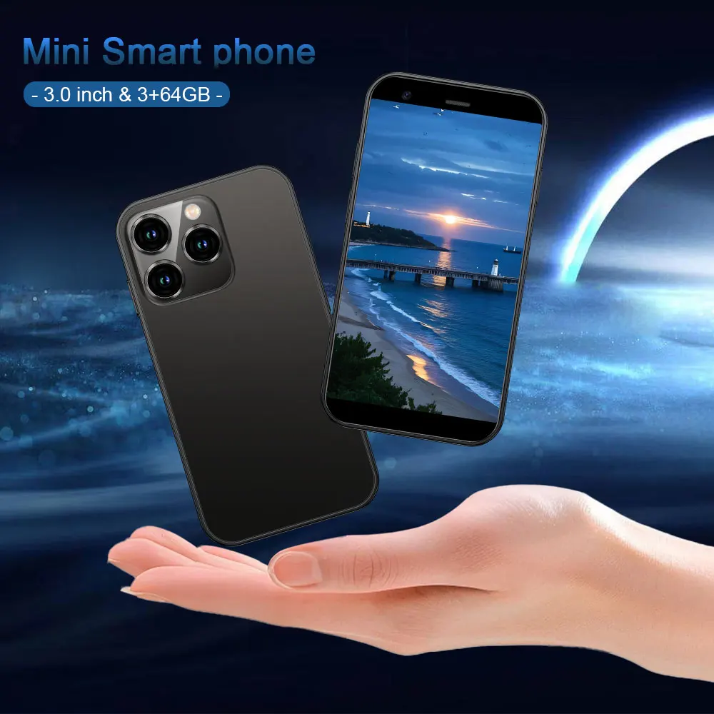 2026 Neues 4G Mini Android Smartphone, 3GB+64GB Speicher, 3-Zoll HD Touchscreen-Display, Dual-SIM Dual-Standby, GPS-Navigation, Lange Akkulaufzeit, Schnelles Laden, Intelligente Kamera, Kompaktes Tragbares Design, Ideales Mini-Mobiltelefon für... Image