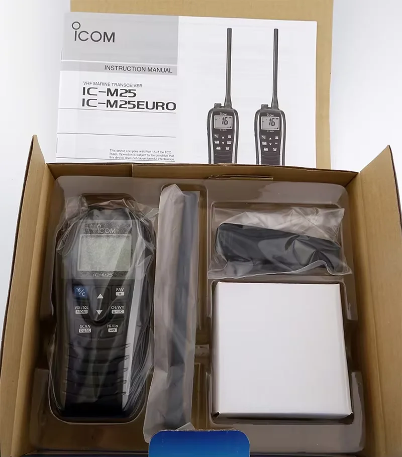 IC-M25 VHF Transceiver Marine Radio Float IPX7 Sea Vessel Walkie Talkie IC M25 Zweiwegradio Handheld wasserdichte Gegensprechanlage Image