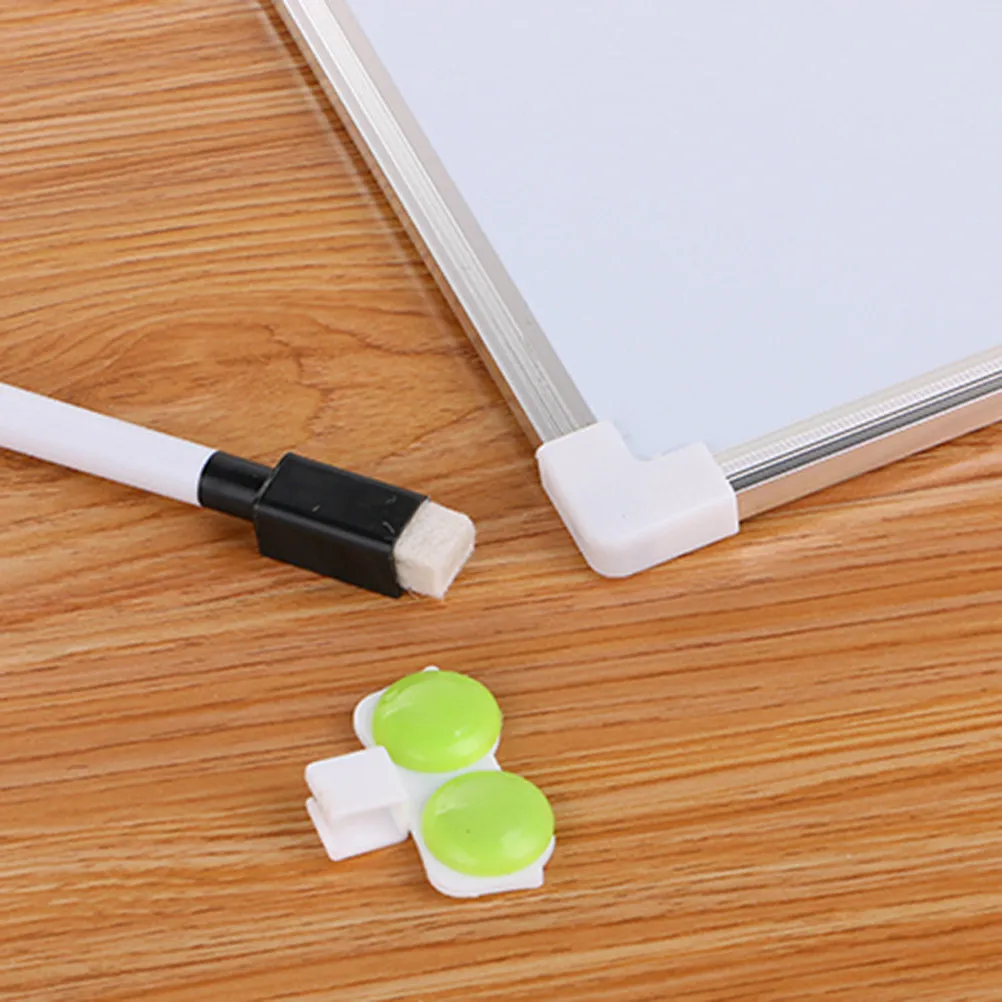 Magnetisches Whiteboard für Zuhause, doppelseitige Schreibtafel mit Aufklebern, Stift, Radiergummi für Schule, Büro, Kinder, Zeichnen, Nachrichten, Notizbuch Image