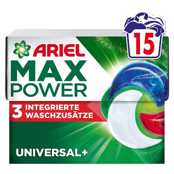 ARIEL Waschmittel-Pods »MaxPower UNIVERSAL+« 15 WL grau