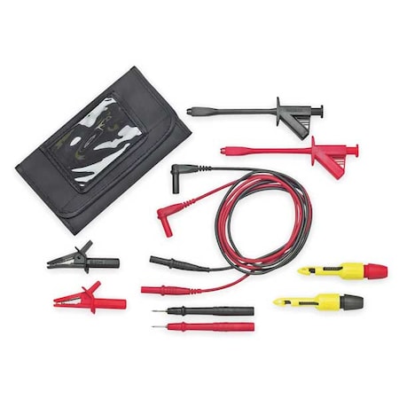 POMONA ELECTRONICS 5903 DMM Test Lead Kit, Sheathed Banana Jack, 4 ft.,
