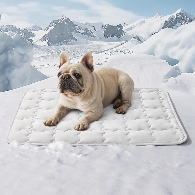 Dog Cooling Mat Pet Cooling Pad for Dogs and Cats Ice Silk Summer Cooling Pet Bed Mat Washable Breathable Non Slip Cat Dog Crate Mat for Indoor Outdoor Sofa Floor