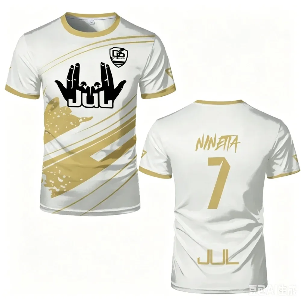 90-Minuten-Serie Sommer 3D-gedruckte Kinderkleidung Fußballtrikot T-Shirt Schnelltrocknend Bequem Geeignet für den täglichen Gebrauch Image