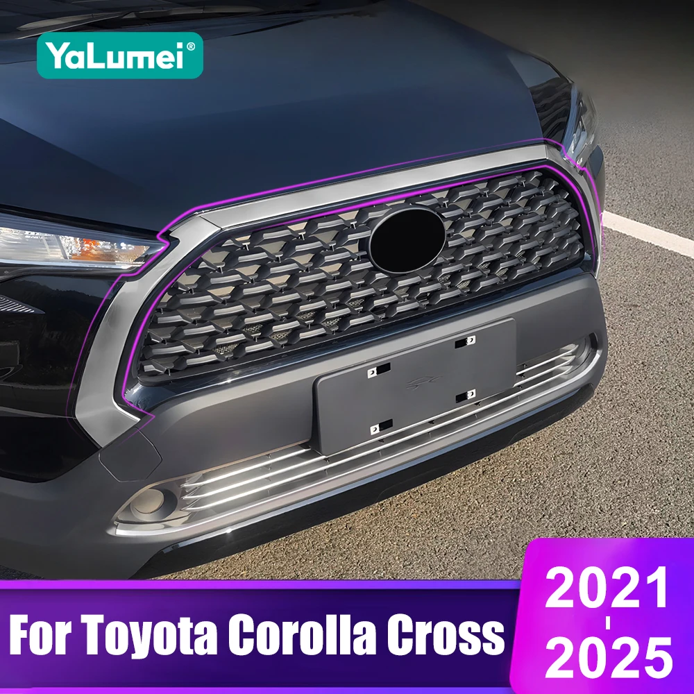 Für Toyota Corolla Cross XG10 2021 2022 2023 2024 2025 Hybrid Auto Frontgrill Zierleisten Motorhaubenabdeckung Zubehör Image