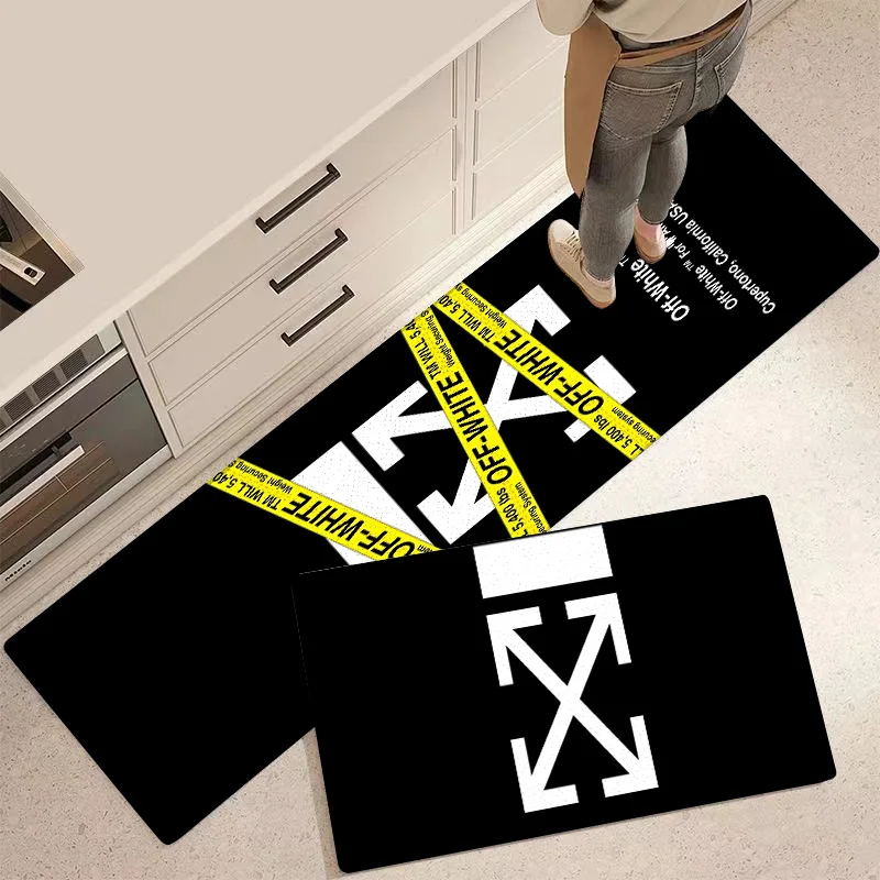 Entrance Front Door Doormat Luxury Offs Non-slip Kitchen Rug Living Room Rugs Balcony Bathroom Foot Mat Floor Mats Carpet WhiteS
