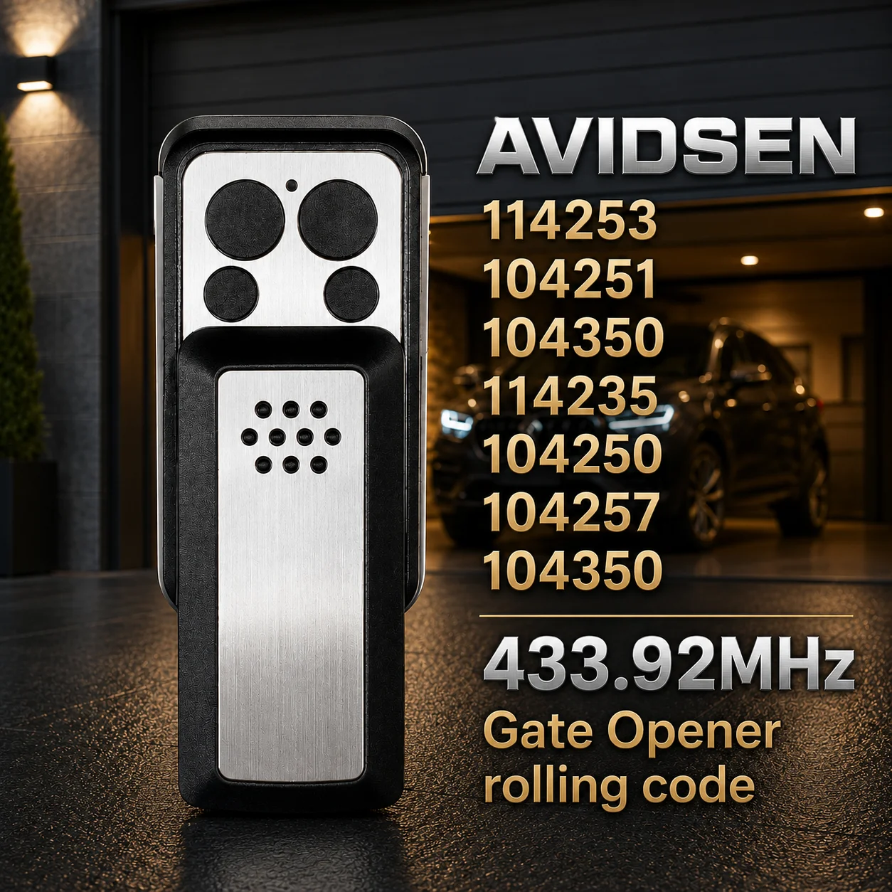 1/2 Stück für AVIDSEN 104251 104350 114235 104250 104257 104350 114253 Tor-Schlüsselanhänger Handsender Garagenfernbedienung Image