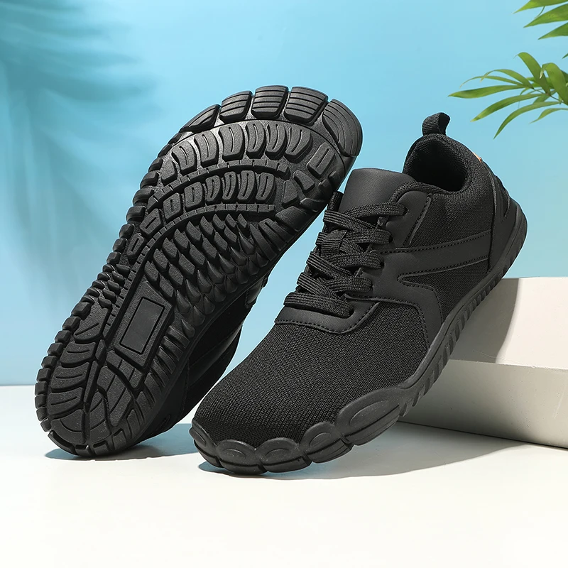 Minimalistische Schuhe mit breiter Zehenbox für Herren und Damen, Mesh-Laufschuhe, Schnürschuhe, leichte, atmungsaktive Wanderschuhe, Freizeitschuhe, Sportschuhe