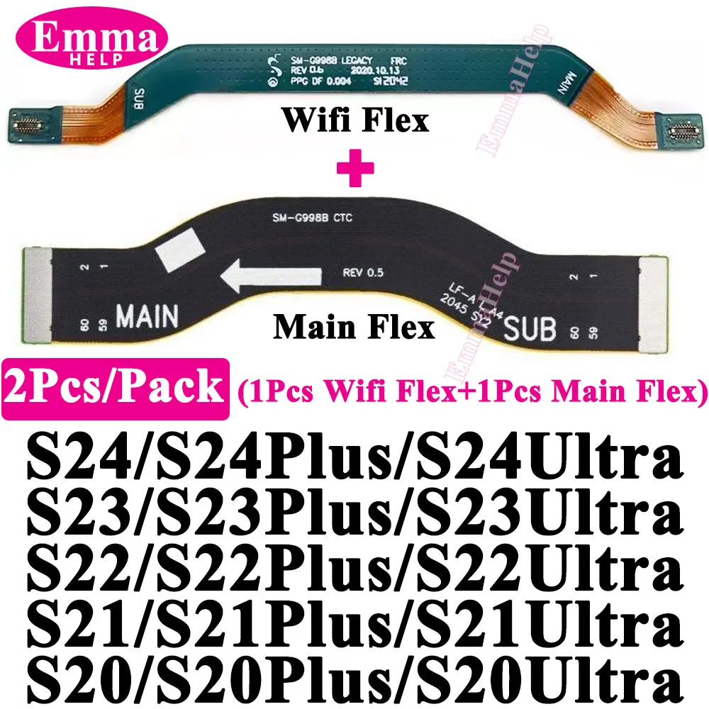 2 Stück Wi-Fi-Signalantenne Hauptplatinen-Anschluss Flexkabel für Samsung S20 S21 S24 Plus S22 S23 Ultra S928 S908 Image