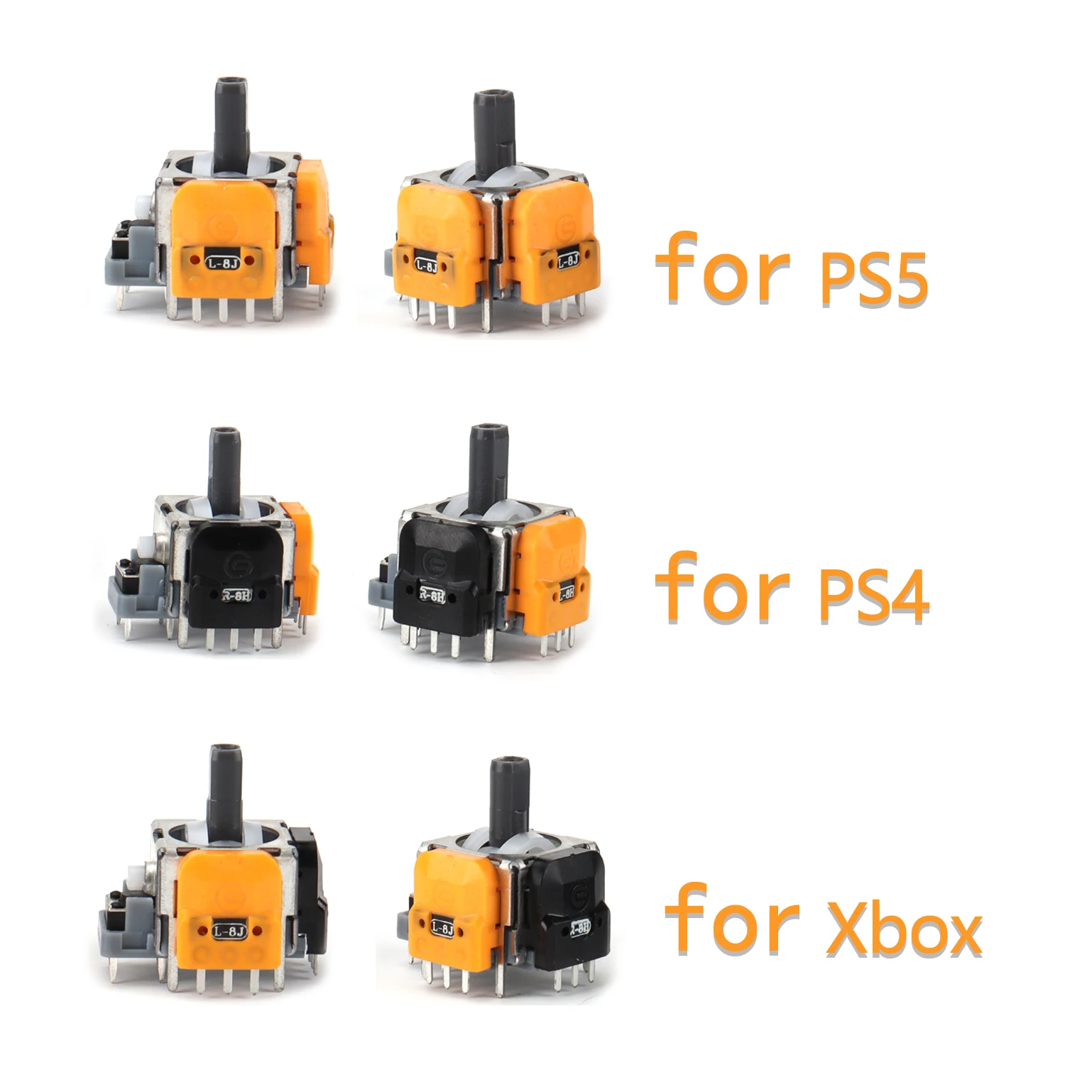 2 Stück Ersatz Hall Effect Joystick 3D Analog Sensor ThumbStick für PS5/PS4/Xbox One/Serie Controller Reparatur Teile Zubehör Image